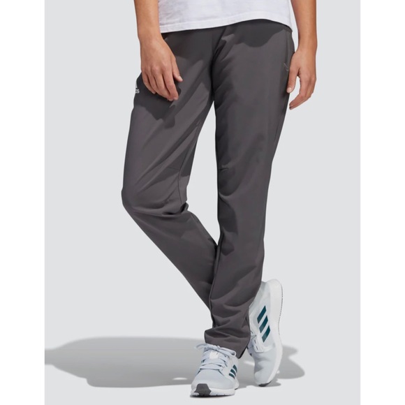 Adidas Women's Under the Lights Woven Warm Up Training Pants Gray Sz Large 16-18 - Picture 1 of 7